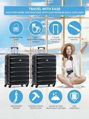 Flight Knight  Medium Check-In Hold Luggage Hardcase Travel Suitcases Set Of 2 - Image 2 of 8
