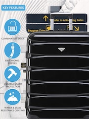 Flight Knight  Medium Check-In Hold Luggage Hardcase Travel Suitcases Set Of 2 - Image 6 of 8