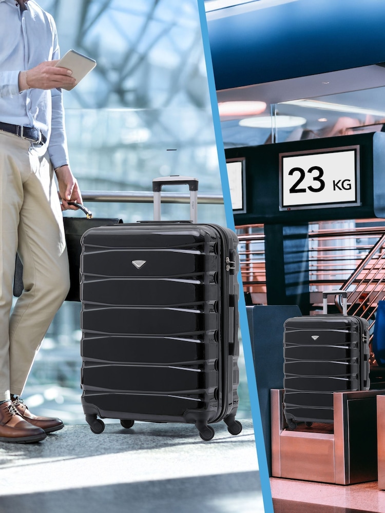 Flight Knight  Medium Check-In Hold Luggage Hardcase Travel Suitcases Set Of 2 - Image 8 of 8
