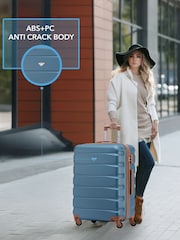 Flight Knight Medium Blue Check-In Hold Luggage Hardcase Travel Suitcases Set Of 2 - Image 5 of 8