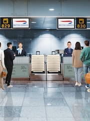 Flight Knight Large Cream Check-In Hold Luggage Hardcase Travel Suitcases Set Of 2 - Imagen 4 de 8