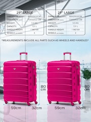 Flight Knight Large Pink Check-In Hold Luggage Hardcase Travel Suitcases Set Of 2 - Image 3 of 8