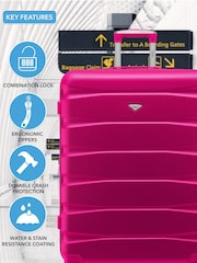 Flight Knight Large Pink Check-In Hold Luggage Hardcase Travel Suitcases Set Of 2 - Image 6 of 8
