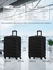 Flight Knight Medium Check-In Hold Luggage Hardcase Travel Black Suitcases Set Of 2 - Image 3 of 8