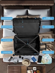 Flight Knight Medium Check-In Hold Luggage Hardcase Travel Black Suitcases Set Of 2 - Image 7 of 8
