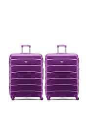 Flight Knight Large Purple Check-In Hold Luggage Hardcase Travel Suitcases Set Of 2 - Image 1 of 8