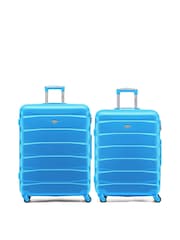 Flight Knight Medium & Large Blue Check-In Hold Luggage Hardcase Travel Suitcases Set Of 2 - Imagen 1 de 8