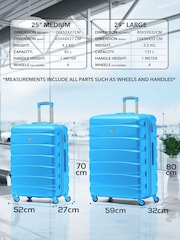 Flight Knight Medium & Large Blue Check-In Hold Luggage Hardcase Travel Suitcases Set Of 2 - Imagen 3 de 8