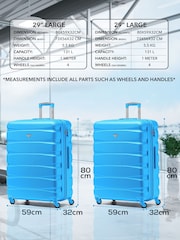 Flight Knight Large Blue Check-In Hold Luggage Hardcase Travel Suitcases Set Of 2 - Image 3 of 8
