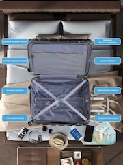 Flight Knight Medium & Large Check-In Hold Luggage Hardcase Travel Black Suitcases Set Of 2 - Image 7 of 8