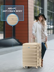 Flight Knight Medium & Small Check-In & Carry-On Hardcase Travel Nude Suitcases Set Of 2 - Image 5 of 8