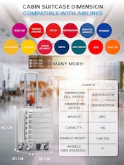 Flight Knight Lightweight 4 Wheel ABS Hard Case Cabin Carry On Hand Luggage Approved For Over 100 Airlines Suitcases - Image 3 of 7