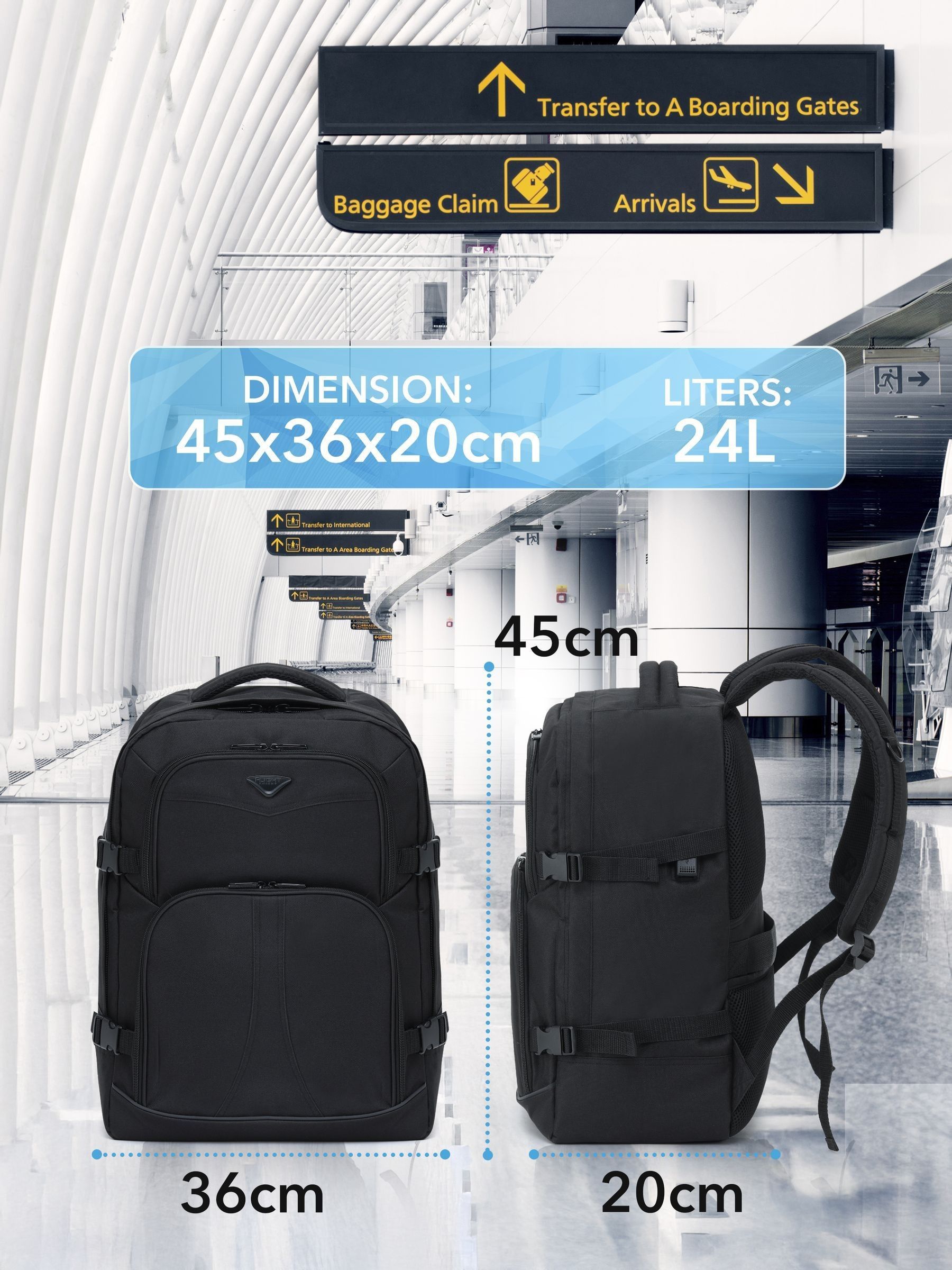 Buy Flight Knight Grey EasyJet Free Carry-On Rucksack Backpack