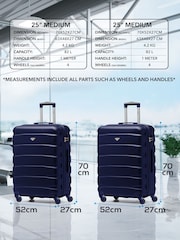 Flight Knight Medium Blue Check-In Hold Luggage Hardcase Travel Suitcases Set Of 2 - Image 3 of 8