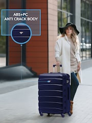 Flight Knight Medium Blue Check-In Hold Luggage Hardcase Travel Suitcases Set Of 2 - Image 5 of 8
