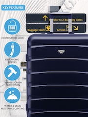 Flight Knight Medium Blue Check-In Hold Luggage Hardcase Travel Suitcases Set Of 2 - Image 6 of 8