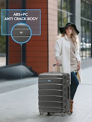 Flight Knight Grey Medium Check-In & Small Carry-On Hardcase Travel Suitcase Set Of 2 - Image 5 of 8
