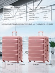 Flight Knight Large Pink Check-In Hold Luggage Hardcase Travel Suitcases Set Of 2 - Image 3 of 8
