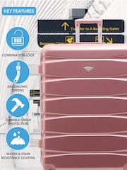 Flight Knight Large Pink Check-In Hold Luggage Hardcase Travel Suitcases Set Of 2 - Image 5 of 8