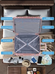 Flight Knight Large Pink Check-In Hold Luggage Hardcase Travel Suitcases Set Of 2 - Image 7 of 8