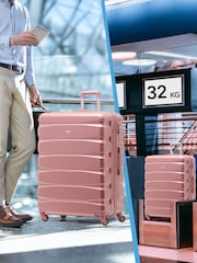 Flight Knight Large Pink Check-In Hold Luggage Hardcase Travel Suitcases Set Of 2 - Image 8 of 8