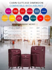 Flight Knight Large Soft Case Checkin Suitcases and Cabin Case Set of 3 - Image 3 of 7