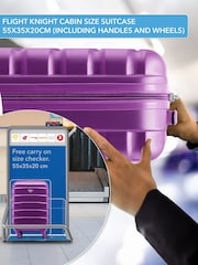 Flight Knight Medium & Small Purple Check-In & Carry-On Hardcase Travel Suitcase Set Of 2 - Image 4 of 8