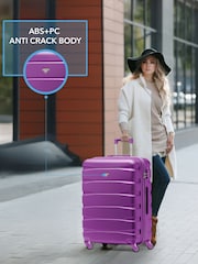 Flight Knight Medium & Small Purple Check-In & Carry-On Hardcase Travel Suitcase Set Of 2 - Image 5 of 8
