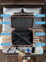Flight Knight Medium & Small Check-In & Carry-On Hardcase Travel Black Suitcases Set Of 2 - Imagen 6 de 7