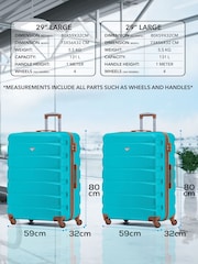 Flight Knight Large Blue Check-In Hold Luggage Hardcase Travel Suitcases Set Of 2 - Image 3 of 8