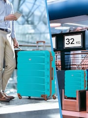 Flight Knight Large Blue Check-In Hold Luggage Hardcase Travel Suitcases Set Of 2 - Image 8 of 8