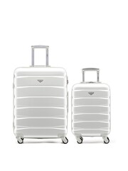 Flight Knight Medium Check-In & Small Carry-On Hardcase Travel White Suitcase Set Of 2 - Image 1 of 8