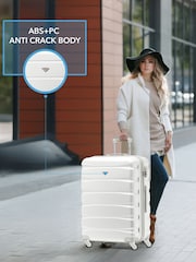 Flight Knight Medium Check-In & Small Carry-On Hardcase Travel White Suitcase Set Of 2 - Image 5 of 8