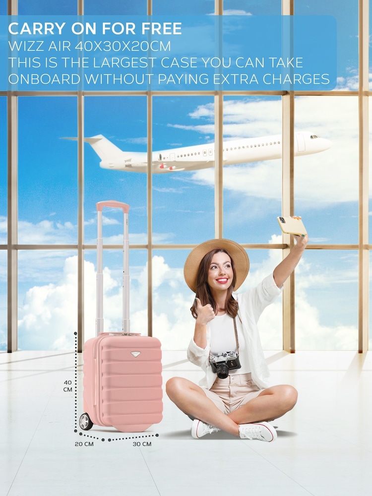 Flight Knight Wizz Air Underseat 2 Wheel ABS Hard Case Cabin Carry On Hand Luggage - Image 2 of 7