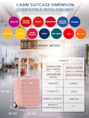 Flight Knight Wizz Air Underseat 2 Wheel ABS Hard Case Cabin Carry On Hand Luggage - Image 3 of 7