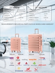 Flight Knight Medium & Small Pink Check-In & Carry-On Hardcase Travel Suitcases Set Of 2 - Image 3 of 8