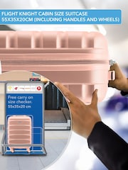 Flight Knight Medium & Small Pink Check-In & Carry-On Hardcase Travel Suitcases Set Of 2 - Image 4 of 8