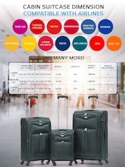 Flight Knight Large Soft Case Checkin Suitcases and Cabin Case Set of 3 - Image 3 of 7