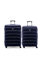 Flight Knight Medium & Large Blue Check-In Hold Luggage Hardcase Travel Suitcases Set Of 2 - Image 1 of 8