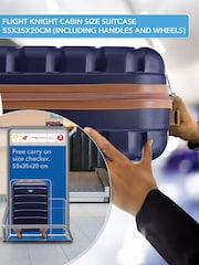 Flight Knight Blue Medium Check-In & Small Carry-On Hardcase Travel Suitcase Set Of 2 - Image 3 of 8