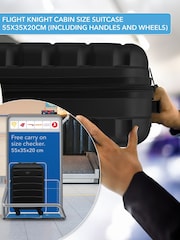 Flight Knight Medium Check-In & Small Carry-On Hardcase Travel Black Suitcase Set Of 2 - Image 4 of 8