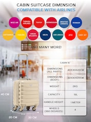 Flight Knight Lightweight 4 Wheel ABS Hard Case Cabin Carry On Hand Luggage Approved For Over 100 Airlines Suitcases - Image 4 of 7
