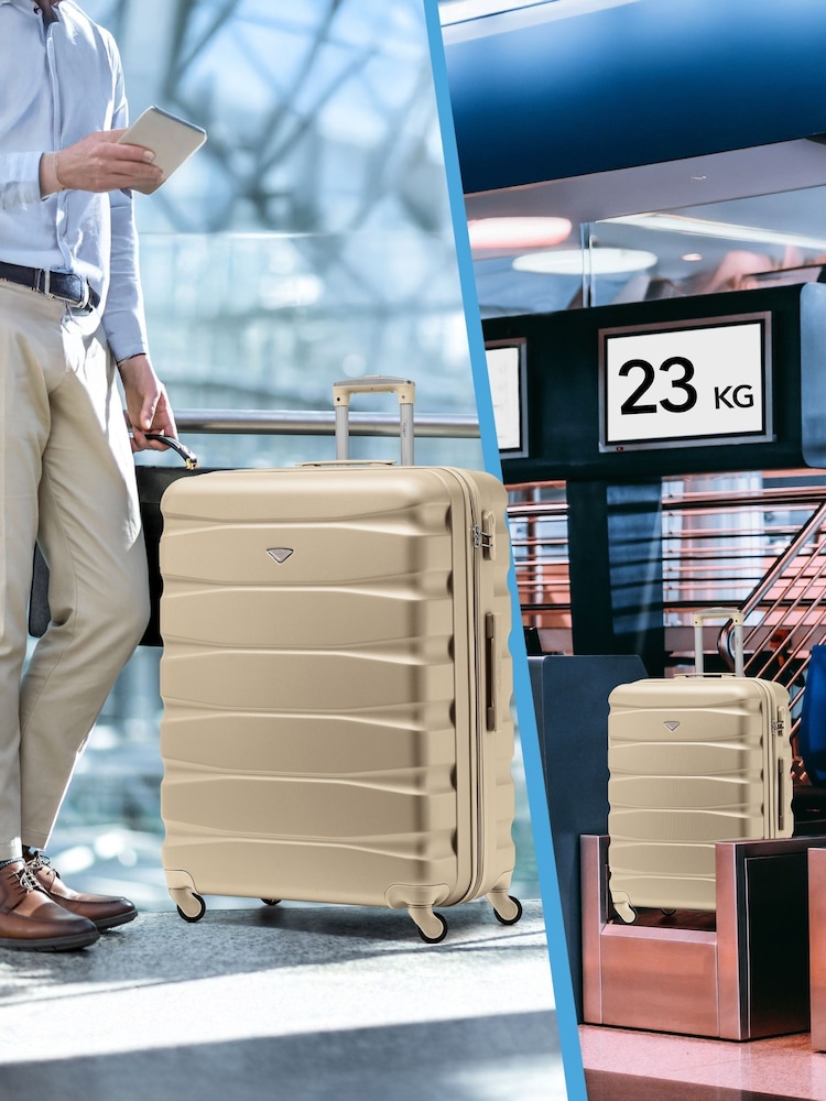 Flight Knight Medium & Large Check In Hold Luggage Hardcase Travel Suitcases Set Of 2 - Image 8 of 8 Flight Knight Medium & Large Check In Hold Luggage Hardcase Travel Suitcases Set Of 2 - Image 8 of 8