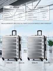 Flight Knight Large Metallic Check-In Hold Luggage Hardcase Travel Suitcases Set Of 2 - Image 3 of 8