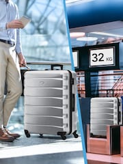 Flight Knight Large Metallic Check-In Hold Luggage Hardcase Travel Suitcases Set Of 2 - Image 5 of 8