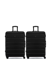 Flight Knight Large Check-In Hold Luggage Hardcase Travel Black Suitcases Set Of 2 - Image 1 of 8