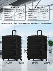 Flight Knight Large Check-In Hold Luggage Hardcase Travel Black Suitcases Set Of 2 - Image 3 of 8