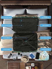 Flight Knight Medium & Large Green Check-In Hold Luggage Hardcase Travel Suitcases Set Of 2 - Image 7 of 8