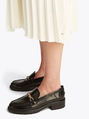 Tommy Hilfiger Cream Logo Waistband Pleated Midi Skirt - Image 4 of 6