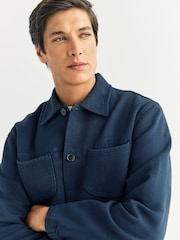 Universal Works Blue Patchwork Weave Labour Jacket - Image 5 of 5